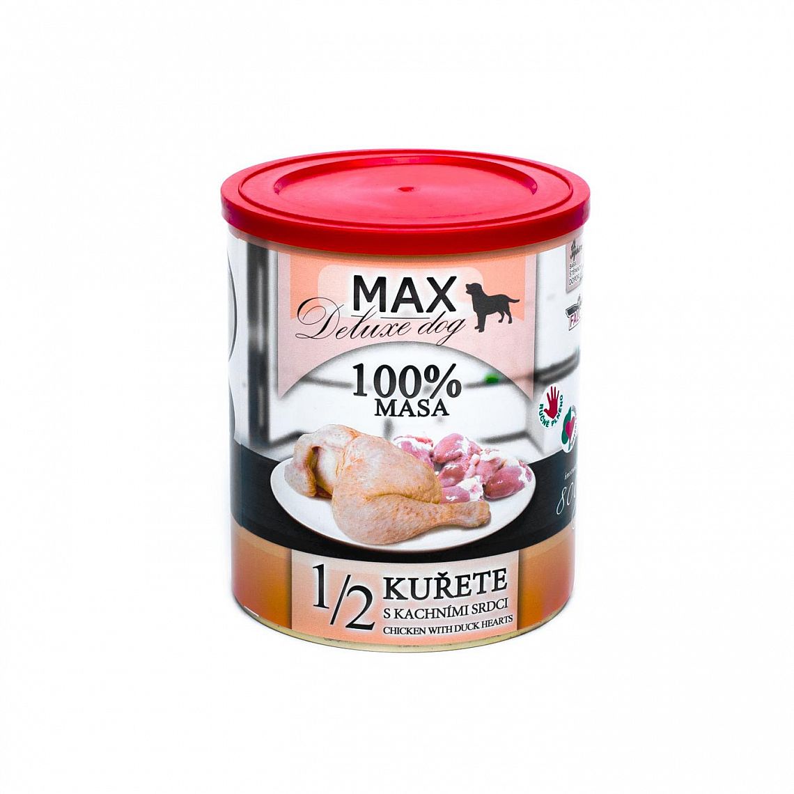 MAX 800g 1/2 Kuřete s kachními srdci