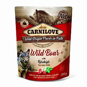 Carnilove Dog Pouch Paté Wild Boar & Rosehips 300g