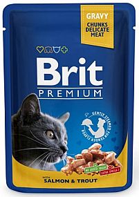 Brit Premium Cat kapsa with Salmon & Trout 100g