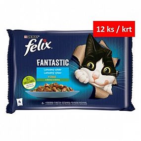 FELIX Fantastic s lososem a cuketou/se pstruhem a z.fazol.  4x85g