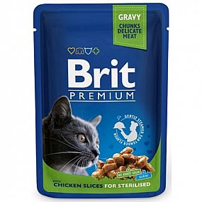 Brit Premium Cat kapsa Chicken Slices for Steril 100g