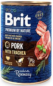 Brit Premium Dog by Nature konzerva Pork & Trachea 400g