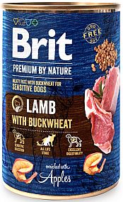 Brit Premium Dog by Nature konzerva Lamb & Buckwheat 400g