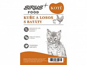 Sirius Food CAT Grain Free Kitten kuře, losos a batáty 2kg