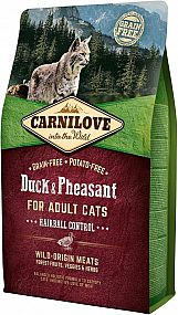 Carnilove Cat Duck&Pheasant Adult Hairball Control 2kg