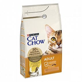 CAT CHOW Adult kuře a krůta 1.5kg