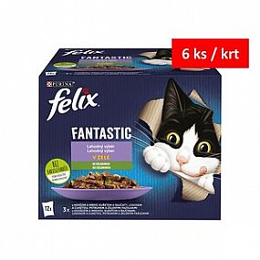 FELIX Fantastic hov.,mrkev,kuře,rajče,losos,cuketa v želé  12x85g