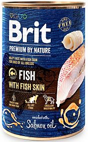 Brit Premium Dog by Nature konzerva Fish & Fish Skin 400g