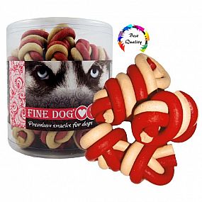 FINE DOG Jerky uzel vanilka+hovězí 25ks