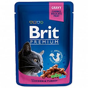 Brit Premium Cat kapsa with Chicken & Turkey 100g