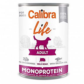 Calibra Dog Life konzerva Adult Wild boar with cranberries 400g