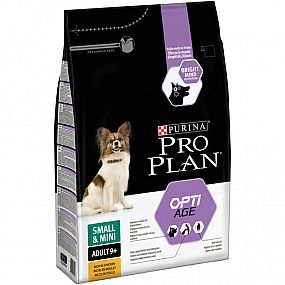 PRO PLAN SMALL & MINI ADULT 9+ optiage  kuře   3kg