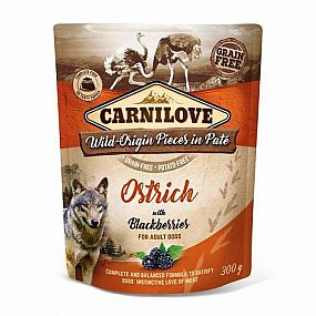 Carnilove Dog Pouch Paté Ostrich & Blackberries 300g