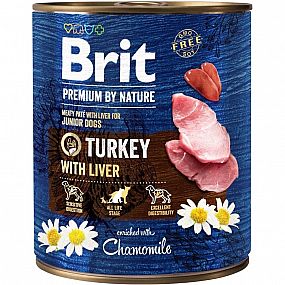 Brit Premium Dog by Nature konzerva Turkey & Liver 800g