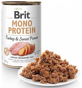 Brit Dog konzerva Mono Protein Turkey & Sweet Potato 400g