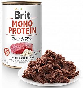 Brit Dog konzerva Mono Protein Beef & Brown Rice 400g