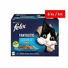 FELIX Fantastic losos,platýs,tuňák,treska v želé  12x85g