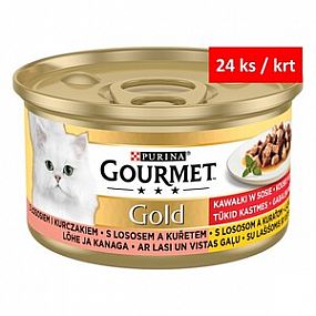 GOURMET GOLD s lososem a kuřetem       85g