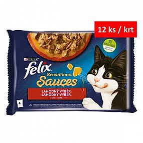 FELIX Sensations s krůtou a jehněčím v želé  4x85g