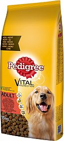 PEDIGREE adult hovězí + drůbež 15kg