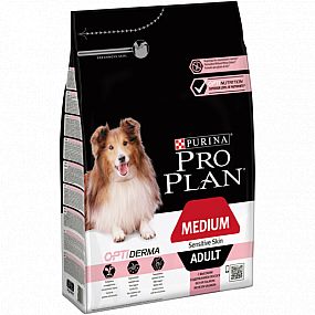 PRO PLAN MEDIUM ADULT optiderma  losos   3kg