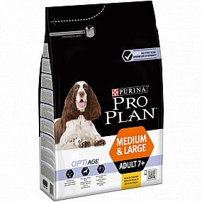 PRO PLAN MEDIUM & LARGE ADULT 7+  optiage  kuře   3kg