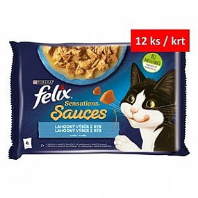 FELIX Sensations s treskou a sardinkami v želé  4x85g