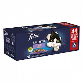 FELIX Fantastic  kuře,hovězí,losos,tuňák v želé  44x85g